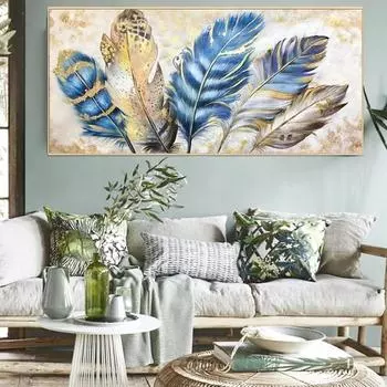 HUACAN алмазная живопись новый пейзаж 5D DIY вышивка крестиком перья картины из стразов мозаика листья настенное искусство Full Square 15*30 cm