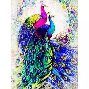 Huacan DIY 5D алмазная вышивка картина крестиком павлин домашний декор 40*50 cm