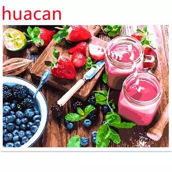 Huacan DIY 5D Полная Алмазная Картина Фрукты Искусство Вышивка Крестом Мозаика Домашний Декор Подарок Full Square 20*30 cm