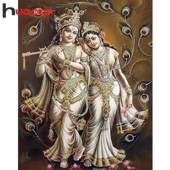 HUACAN DIY Алмазная картина, вышивка крестиком, Бог индуистских страз, кристалл, рукоделие, вышивка, домашний декор 30*40 cm full round