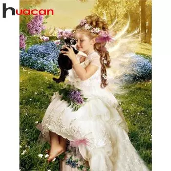 Huacan DIY Рождественский подарок 5D Фея Бабочка DIY Алмазная вышивка Картина Вышивка крестом