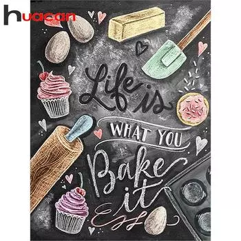 HUACAN круглая дрель 5D алмазная живопись вышивка крестиком доска Алмазная вышивка подарок ручной работы Алмазная мозаика доска настенное искусство 30*40 cm