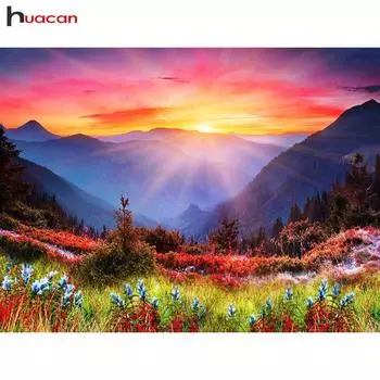 HUACAN Пейзаж Полный дрель 5D DIY Алмазная картина Вышивка Крестом Ремесло СДЕЛАНО Full square 25*30 cm