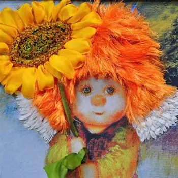 Huacan полная квадратная круглая дрель подсолнух для мальчиков DIY вышивка крестиком домашний декор 20*20 cm