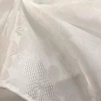 Huachanyu Silk Hollow Pure White Handkerchief PA This White small floral 27*27