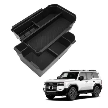 HUAHAO Layer Toyota Land Cruiser 250 консольный ящик внутренний лоток двухъярусное хранение аксессуары автомобильный ящик для хранения консольный лоток Land Cruiser 250 передний подлокотник