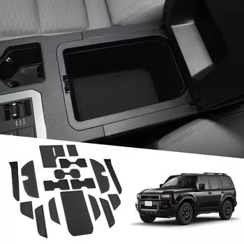 HUAHAO резиновый коврик для салона Toyota Land Cruiser 250 Land Cruiser 250 резиновый коврик для автомобиля защита салона Land Cruiser 250 аксессуары 17 шт чёрный