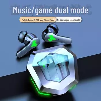 Huaqiangbei N35 Двухрежимная беспроводная игровая Bluetooth-гарнитура с красочной подсветкой чёрный