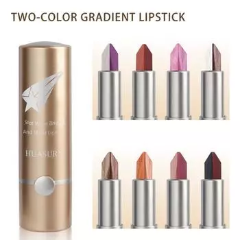 HUASURV Beauty Personal Care Помада с антипригарным покрытием Невыцветающая двухцветная помада