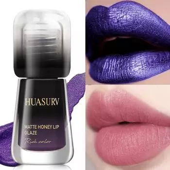 HUASURV отшелушивающий блеск для губ Explosive Tear Lip Glaze Matte Matted Surface Colored Lip Antistick Cup Lasting Waterproof