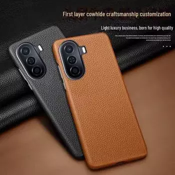 Huawei Enjoy 60/50Pro/20Plus Genuine Leather Litchi Pattern Half-Cover Case Enjoy 20 Plus