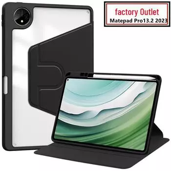 Huawei MatePad Pro 13.2 вращающийся акриловый ультратонкий прозрачный защитный чехол с гнездом для стилуса (2023). Matepad Pro 10.8 темно-зеленого