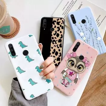 Huawei P40 Lite E Y7P Honor 9C Чехол для телефона Милый кот Цветок с мультяшным узором Силиконовые чехлы для Huawei Y7P Мягкие противоударные защитные сумки из ТПУ P40 lite E 4G