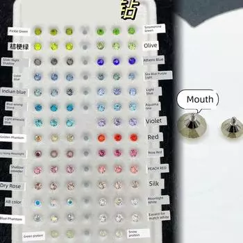 Huazi Horseshoe Ring Ear Studs Replacement Single 34568mm Titanium Alloy Pin Internal Spiral 0.8/0.9/1.0 Tooth Mouth Spiral 3mm drill 0.8 mouth single note color