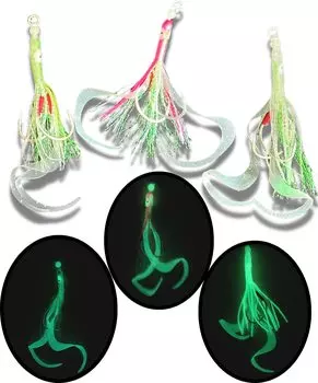 HUBTEC Shore Octopus Soft Lure Set of for Sea Sea and Inchiku Tie Perfect for Boat Homemade and Targeting Sea and Hairtail and Lure, Bait, 3, Bream,