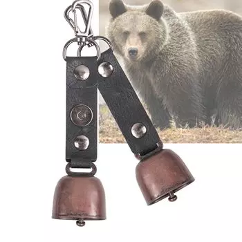 HUCOZY Bear Bear Bell с приятным удобным колокольчиком Bear с тишиной Mountain Picking Wild Bear Набор из 2 колокольчиков, звук, функция, маленький,