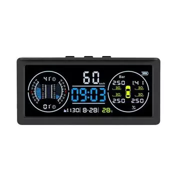 HUD GPS Автомобильный цифровой спидометр Head-Up Display OBD Speed Slope Meter Инклинометр с GPS Спидометр Компас Для Всех Автомобилей Электронные Аксессуары