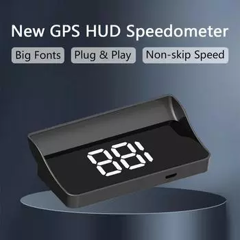 HUD GPS Head-Up Display Спидометр Одометр Автомобили Цифровая скорость Аксессуары для спидометра Скорость КМ/Ч CHINA
