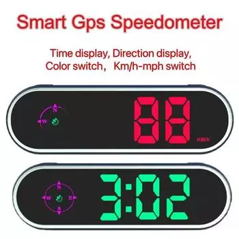 HUD GPS спидометр цифровой спидометр универсальный автомобильный дисплей спидометр с компасом сигнализация превышения скорости для всех транспортных средств чёрный