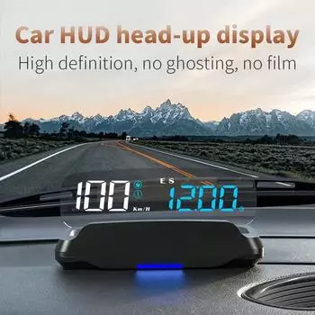 Hud Head Up Display Car Supplies Auto Universal с MPH Compass Direction Fatigy Driving Reminder Car Electronic Devices