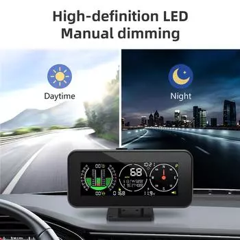 HUD M60 цифровой измеритель уклона скорости с GPS-спидометром компас для внедорожных аксессуаров 4x4 бортовой компьютер