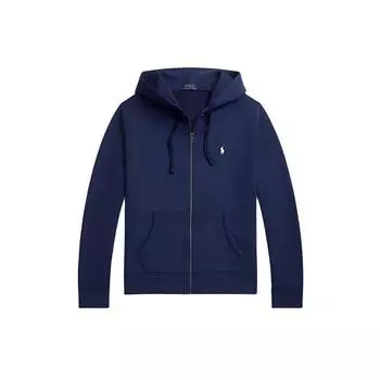 Худи из хлопка на молнии Polo Ralph Lauren, однотонное, мужское, темно-синее, MNPOKNI16823641-410 S