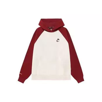 Худи Mizuno Cny Series в американском ретро стиле с колор-блоком, вышивкой дракона и буквенным логотипом, унисекс, ностальгический белый D2CC43H2 XL