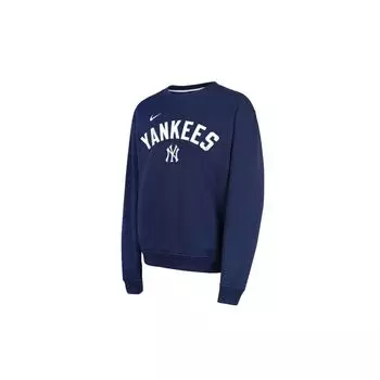 Худи Nike X MLB коллаборация New York Yankees с круглым вырезом Модный с надписью Повседневный с длинным рукавом Детские худи Темно-синий 3Z3B7NMBS-NYY S