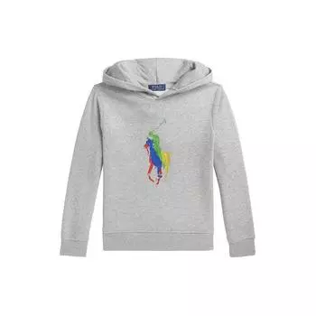 Худи Polo Ralph Lauren с принтом логотипа, с длинным рукавом, детское, серое 323925619-001 XL
