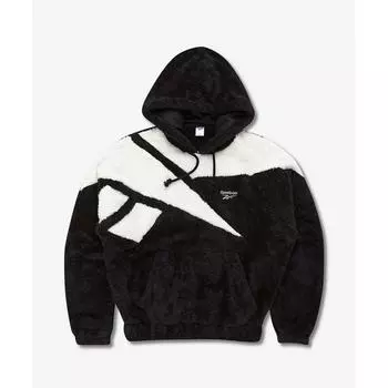 Толстовка Reebok Cl F Vector Sherpa с капюшоном черного цвета Ib8437 0XS