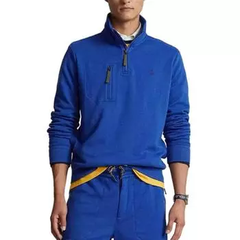 Худи с длинным рукавом и принтом Polo Ralph Lauren, с карманом на молнии, мужские, синие 710936403-001 XL
