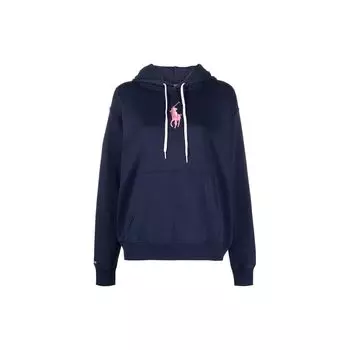 Худи женское Polo Ralph Lauren SS23 с принтом логотипа единорога, синее, 211866086-001 XS