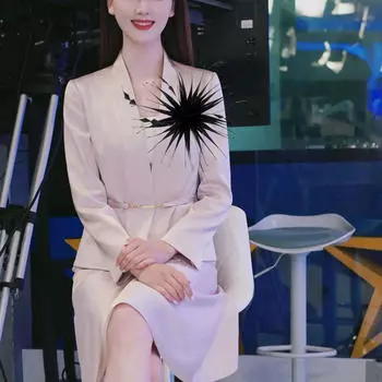 Художественная брошь в виде пера, элегантный головной убор для банкета, праздничного подарка, церемонии, для девочек 28.5cm_Brown