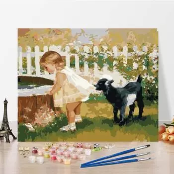 Художественная цифровая картина маслом, украшение дома, холст, сделай сам, картина по номерам, картина маслом по номерам 40x50cm no frame