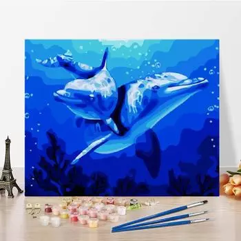 Художественная цифровая картина маслом, украшение дома, сделай сам, картина по номерам, картина маслом, холст 40x50cm no frame