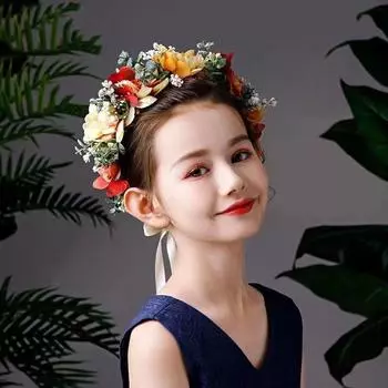 Художественная фотография венок темперамент взрослая принцесса стиль имитация венок невеста имитация голова цветок все-матч белый