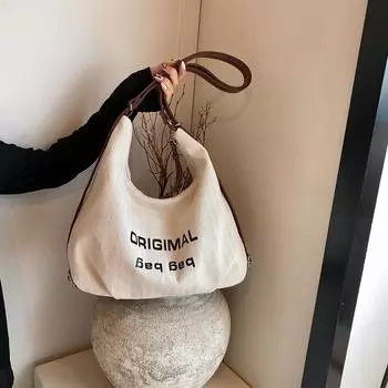 Художественная и любительская холщовая сумка-тоут, новая большая вместительная сумка через плечо на одно плечо, рюкзак для школьников и студентов