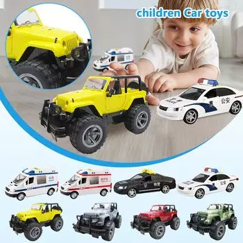 Художественная инерционная звуковая и световая имитация автомобиля скорой помощи музыкальное обучение с функцией открывания дверей детская игрушка One Size