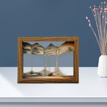 Художественная картина Декор зыбучие пески макет сцены украшения песчаные пейзажи пейзаж жидкий струящийся песок для Rotary Black