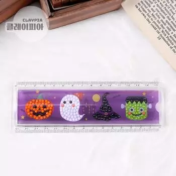 Художественная коробка/Клейпия Космическая линейка 15 см Хэллоуин Создание Художественный игровой набор Начальная школа Создание