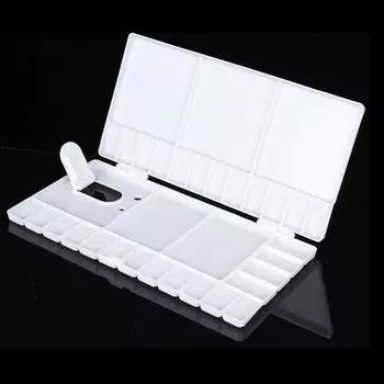 Художественная пластиковая палитра 33 сетки Многофункциональные акварельные краски Пустая коробка с откидной крышкой Палитра для искусства Гуашь Акриловая живопись Художественные принадлежности