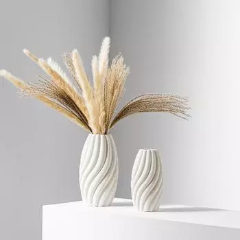 Художественная полосатая ваза, керамическая гидропонная ваза, цветочная композиция, домашний декор, настольные украшения, украшение сада S-9.3x9.3x17.2cm