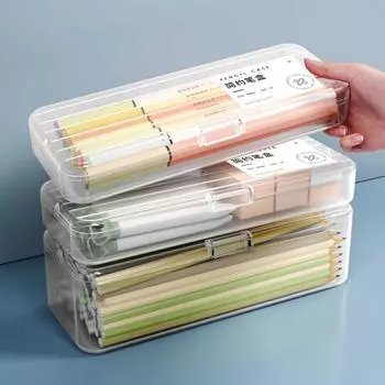 Художественная поставка ручка пенал водонепроницаемый настольный органайзер большой емкости пенал эскиз 210x82x31mm белый