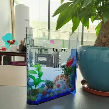 Художественная прозрачная книга, ваза для цветов, цветочные композиции, градиент, скандинавский акриловый гидропонный держатель для цветов, уникальный декор книжной полки A розовый