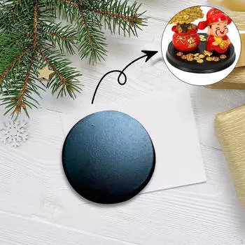 Художественная работа Дисплей Стенд Круглый Деревянное Основание Коллекции Украшения Фигурка для Магазина Вечеринок 6.5cm Black