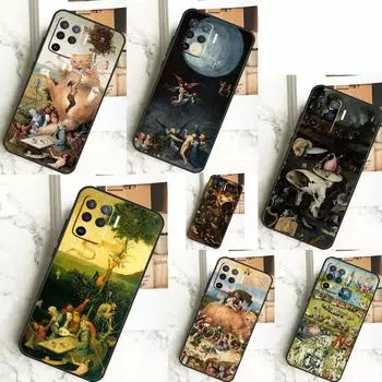 Художественная роспись Hieronymus Bosch для OPPO A52 A72 A92 A98 A78 A58 A5 A9 A15 A17 A77 A53S A57S A94 A74 A54 A16 A76 A96, чехол OPPO A78 5G