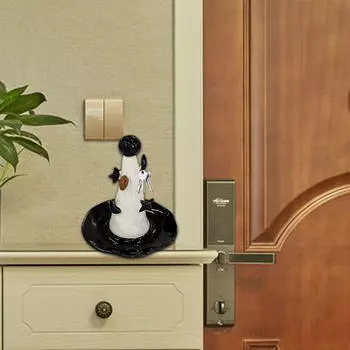 Художественная тарелка для колец и подставка для ключей для стола в гостиной чёрный