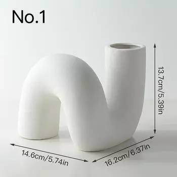 Художественная ваза, керамическая гидропонная ваза, цветочная композиция, креативный домашний декор, настольные украшения, украшение сада No.1