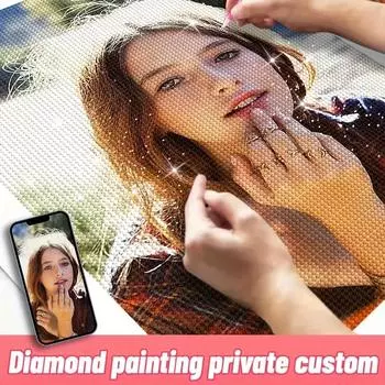 Художественная живопись AB Mystery Diamond Painting Photo Custom Diamond Painting 5D DIY Resin Diamond Вышивка Украшения для дома 30x40cm