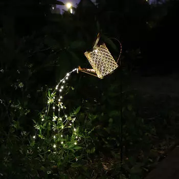 Художественное освещение Лампа Трапециевидный чайник Светильник Уличное украшение Трапециевидная лейка Сад Type D with stand